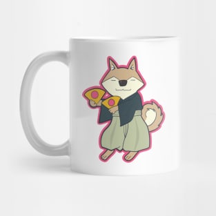 Cute shiba inu dog wearing a Hakama Drawing Mug